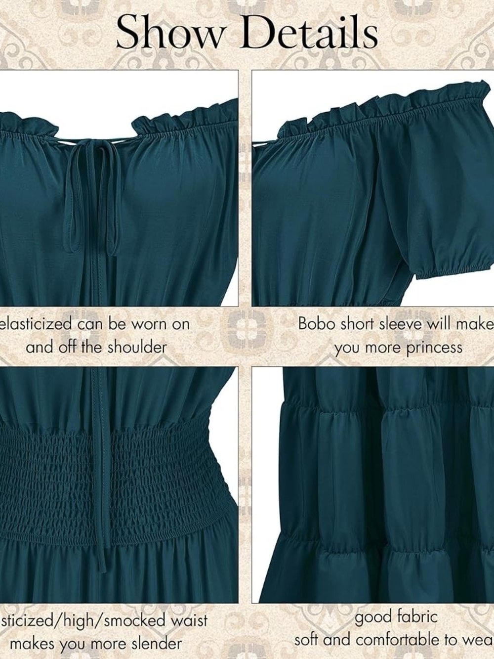 Amazon Brand Tiered Renaissance Maxi Dress- Size 3XL - Picture 2 of 9